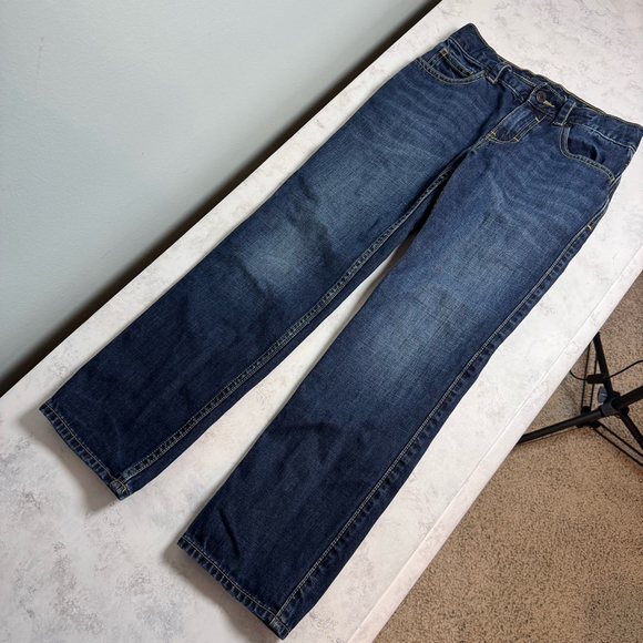 Boys Tucker + Tate Jeans Size 8 Slim Straight Leg Blue Denim Dark Wash - Picture 1 of 8